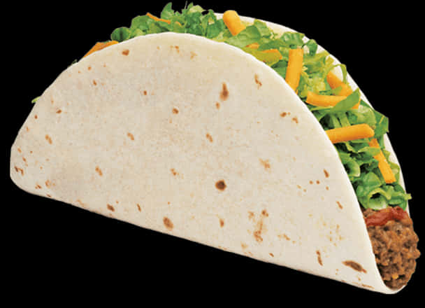 Classic Tacowith Lettuceand Cheese PNG Image