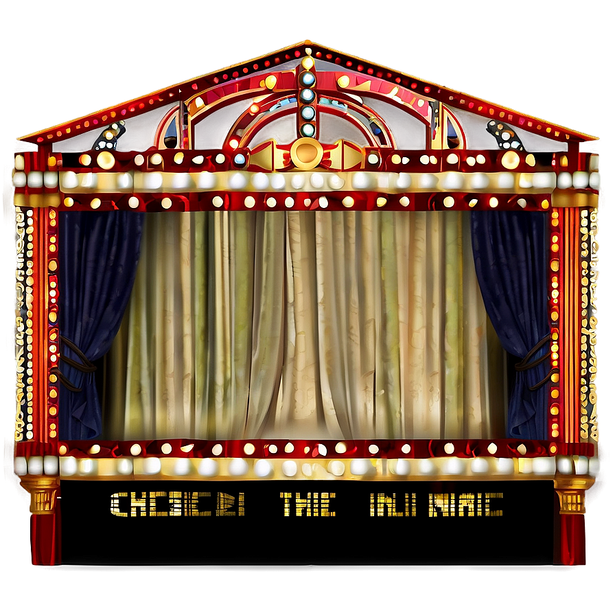 Classic Theater Marquee Design Png Xgy PNG Image