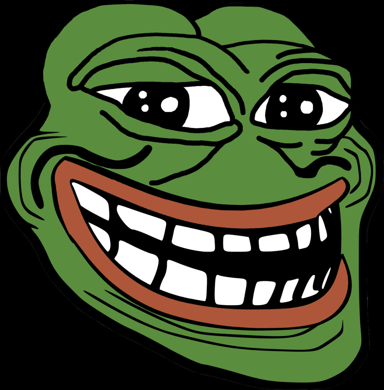 Classic Troll Face Meme PNG Image