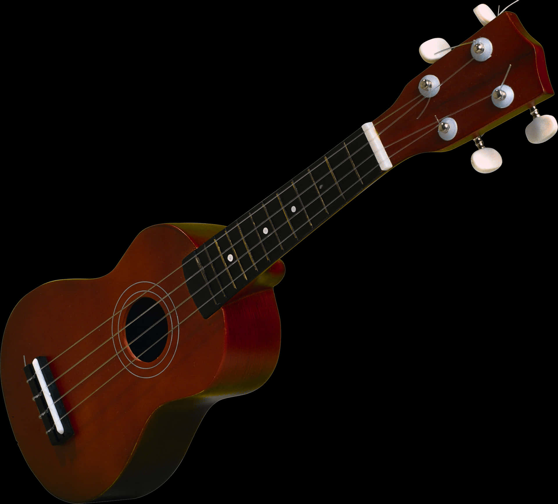 Classic Ukuleleon Black Background PNG Image