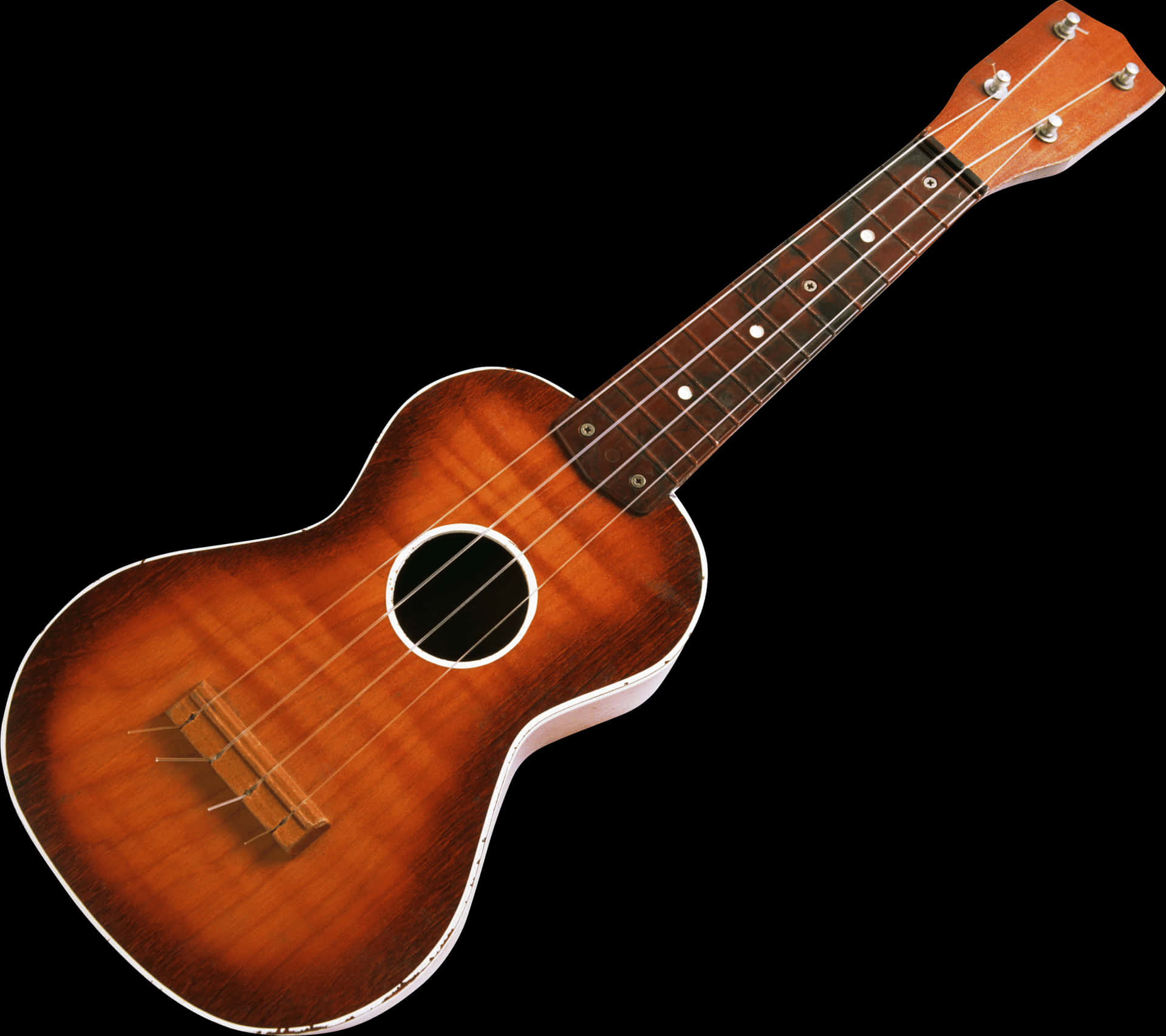 Classic Ukuleleon Black Background PNG Image