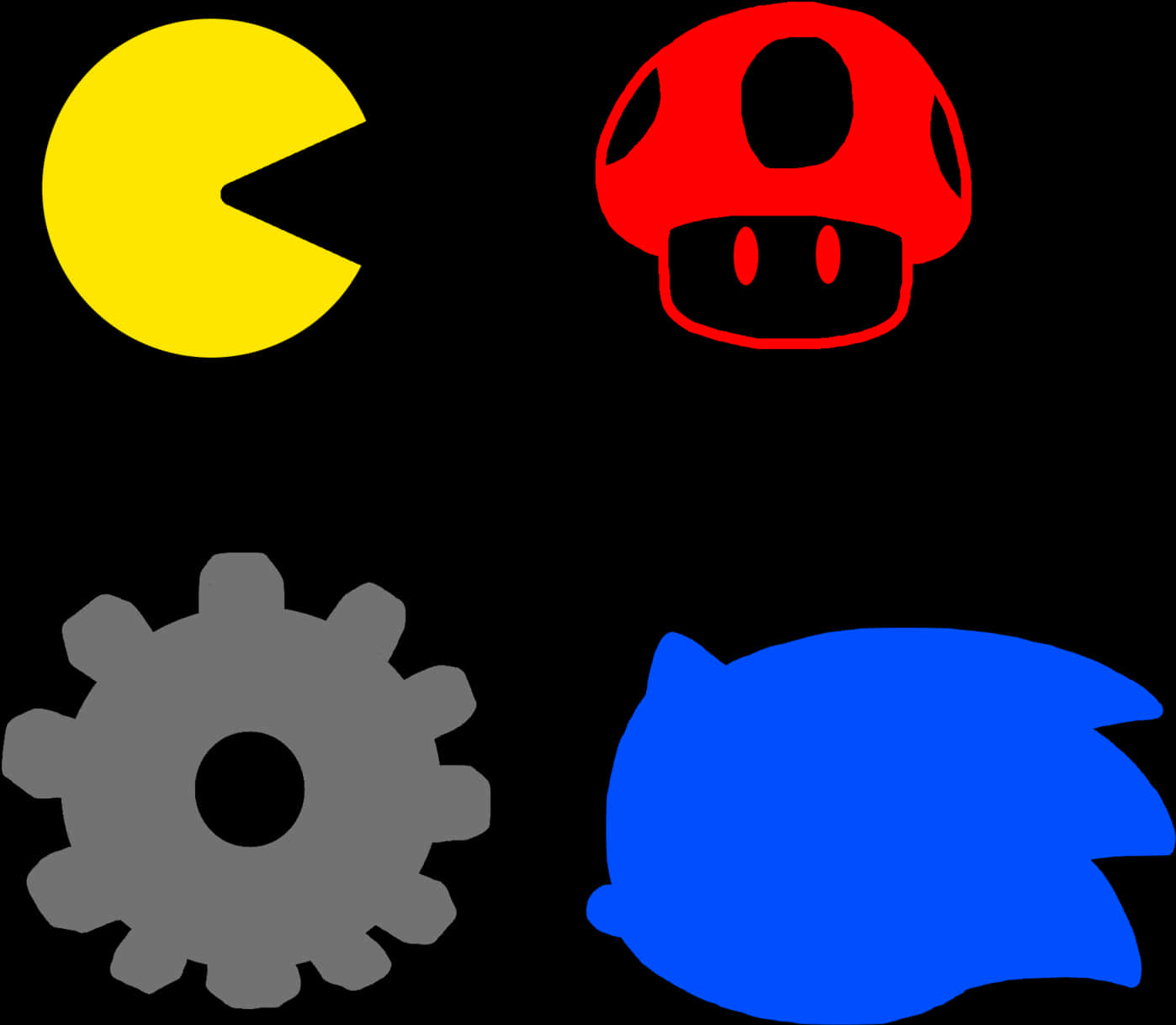 Classic_ Video_ Game_ Icons_ Collage PNG Image