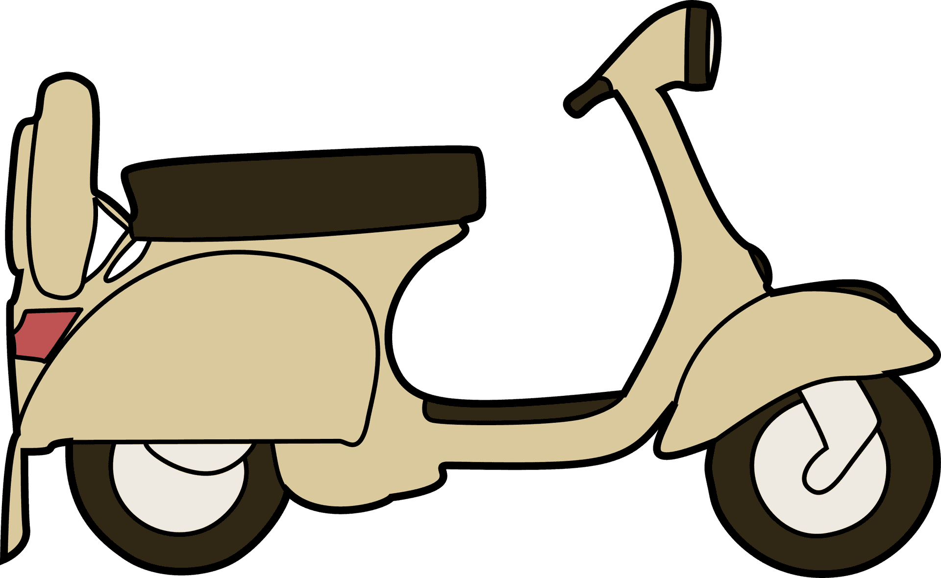 Classic Vintage Scooter Illustration PNG Image