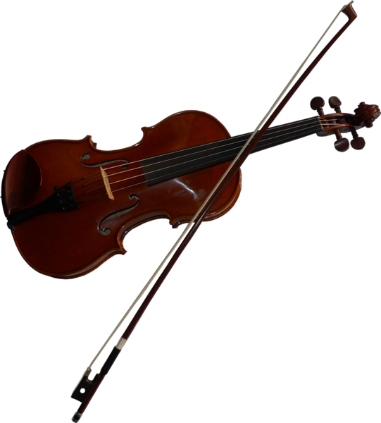 Classic Violinand Bow PNG Image