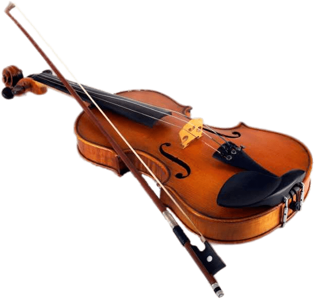 Classic Violinwith Bow PNG Image