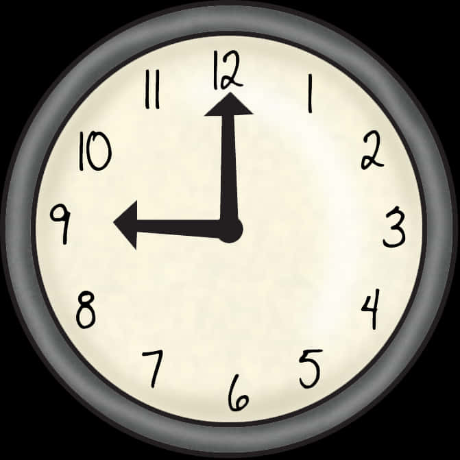 Classic Wall Clock Design PNG Image