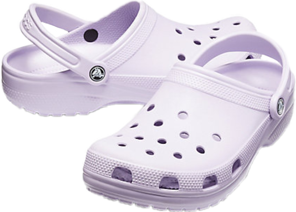 Classic White Crocs Footwear PNG Image