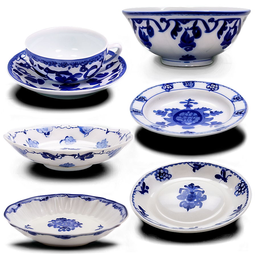 Classic White Porcelain Dishes Png Syf11 PNG Image