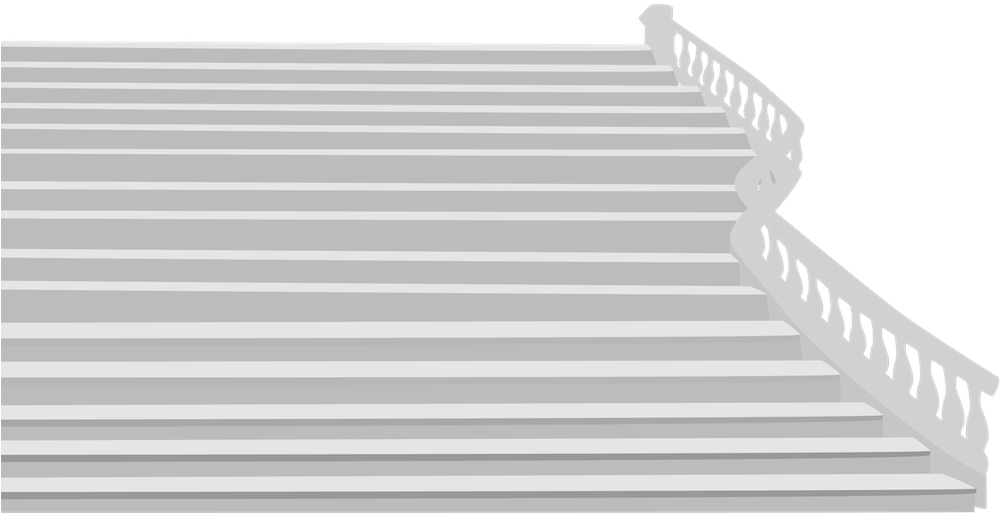 Classic White Staircase Design PNG Image