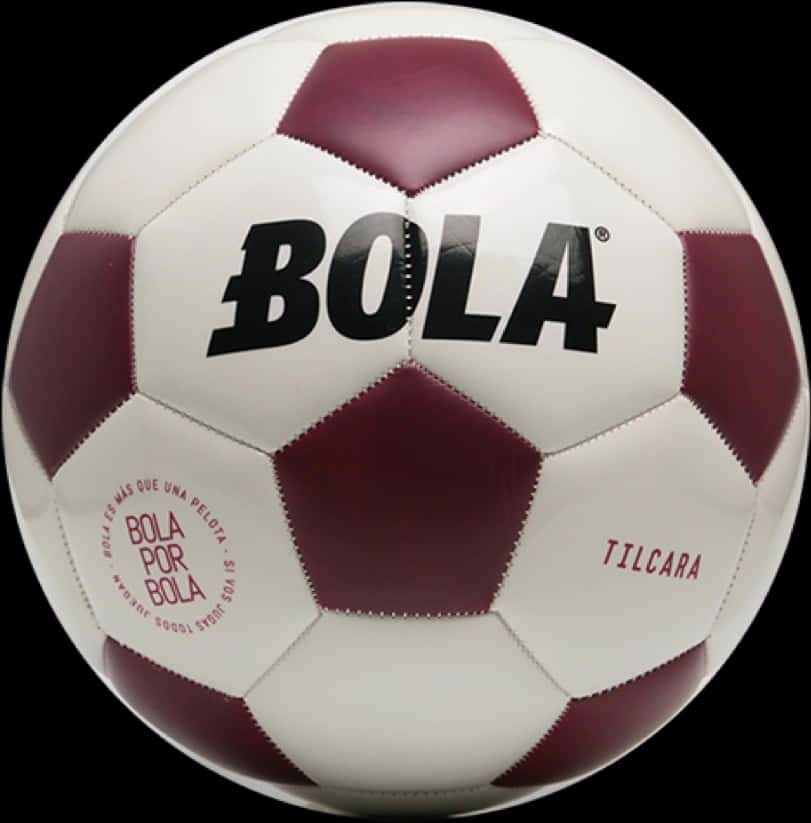 Classic Whiteand Burgundy Soccer Ball PNG Image