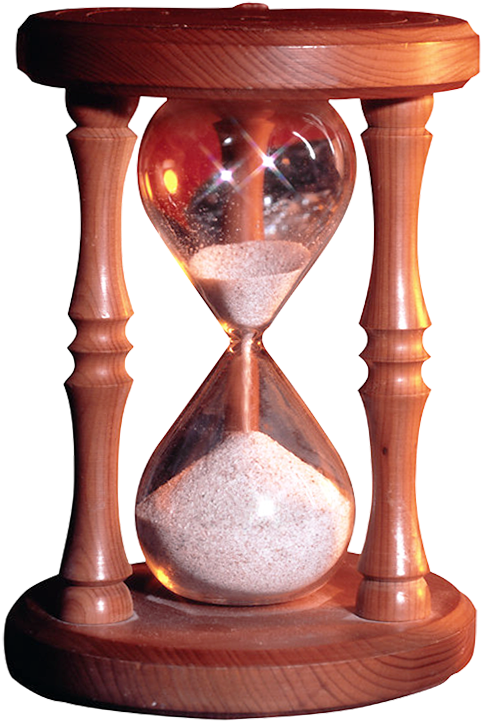 Classic Wooden Hourglass PNG Image