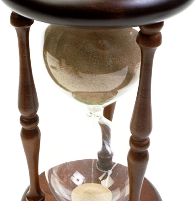 Classic Wooden Hourglass PNG Image