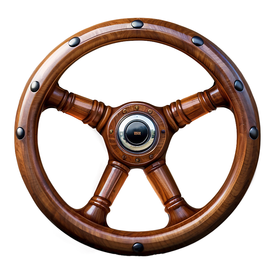 Classic Wooden Steering Wheel Png Smp PNG Image