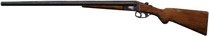 Classic Wooden Stock Shotgun PNG Image