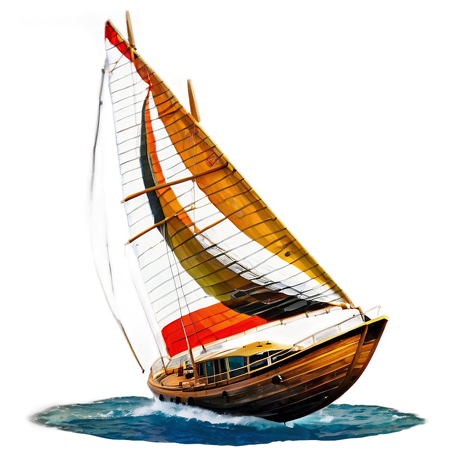 Classic Wooden Yacht Png Itl95 PNG Image