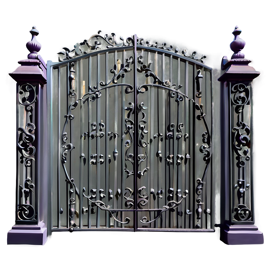 Classic Wrought Iron Gate Png 05242024 PNG Image