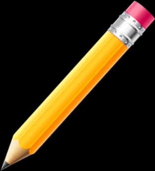 Classic Yellow Pencil Icon PNG Image