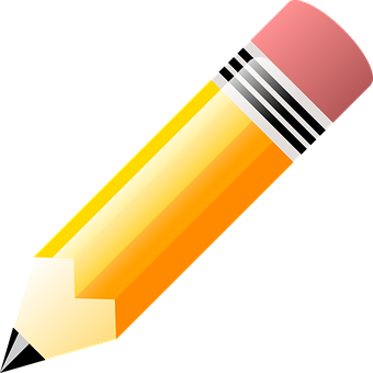 Classic Yellow Pencil Icon PNG Image