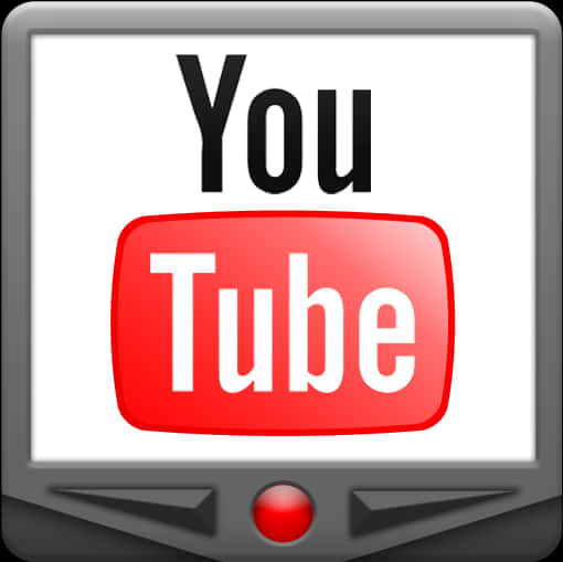 Classic You Tube Logoon Monitor PNG Image