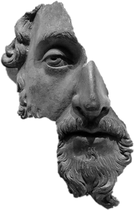 Classical Bust Fragment Sculpture PNG Image