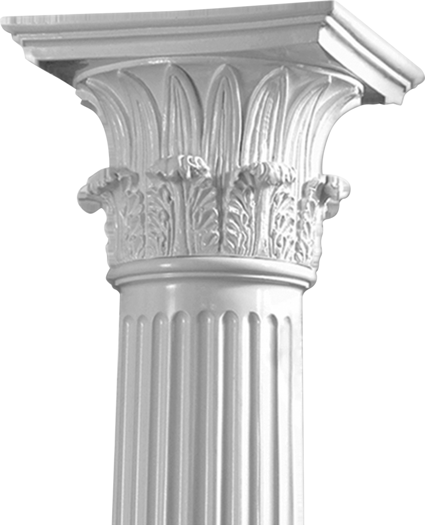 Classical Column Capital Design PNG Image