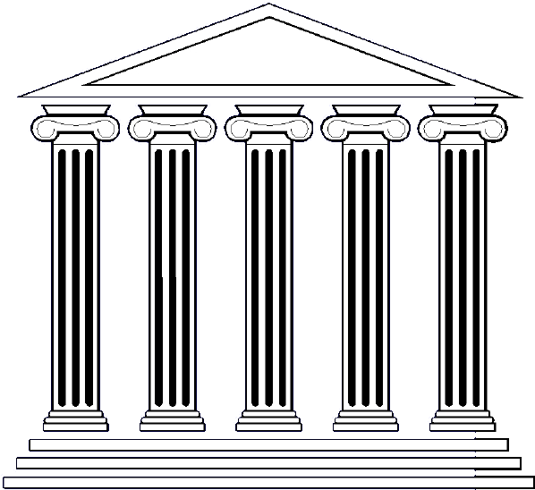 Classical Columns Illustration PNG Image