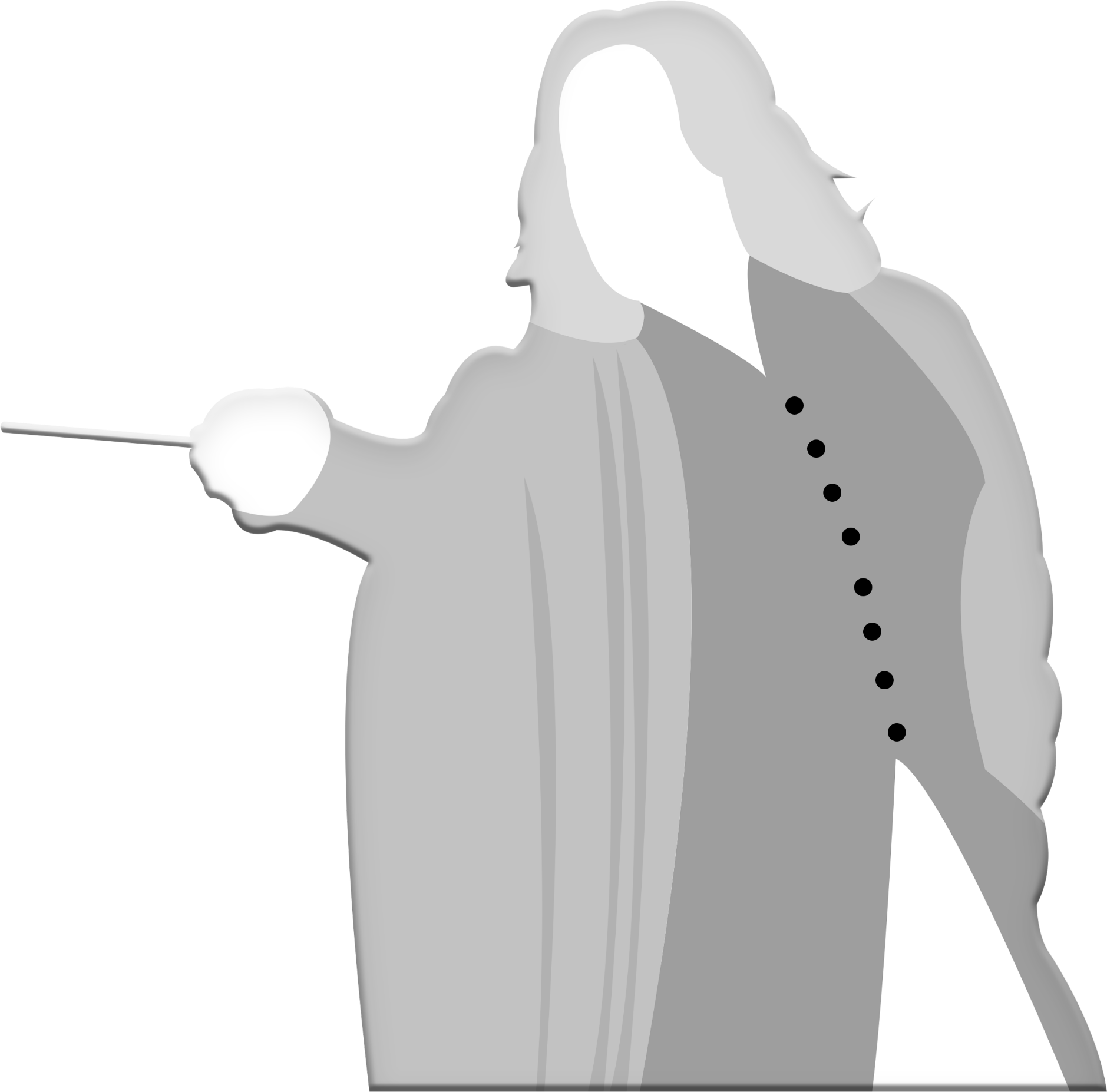 Classical Professor Silhouette PNG Image