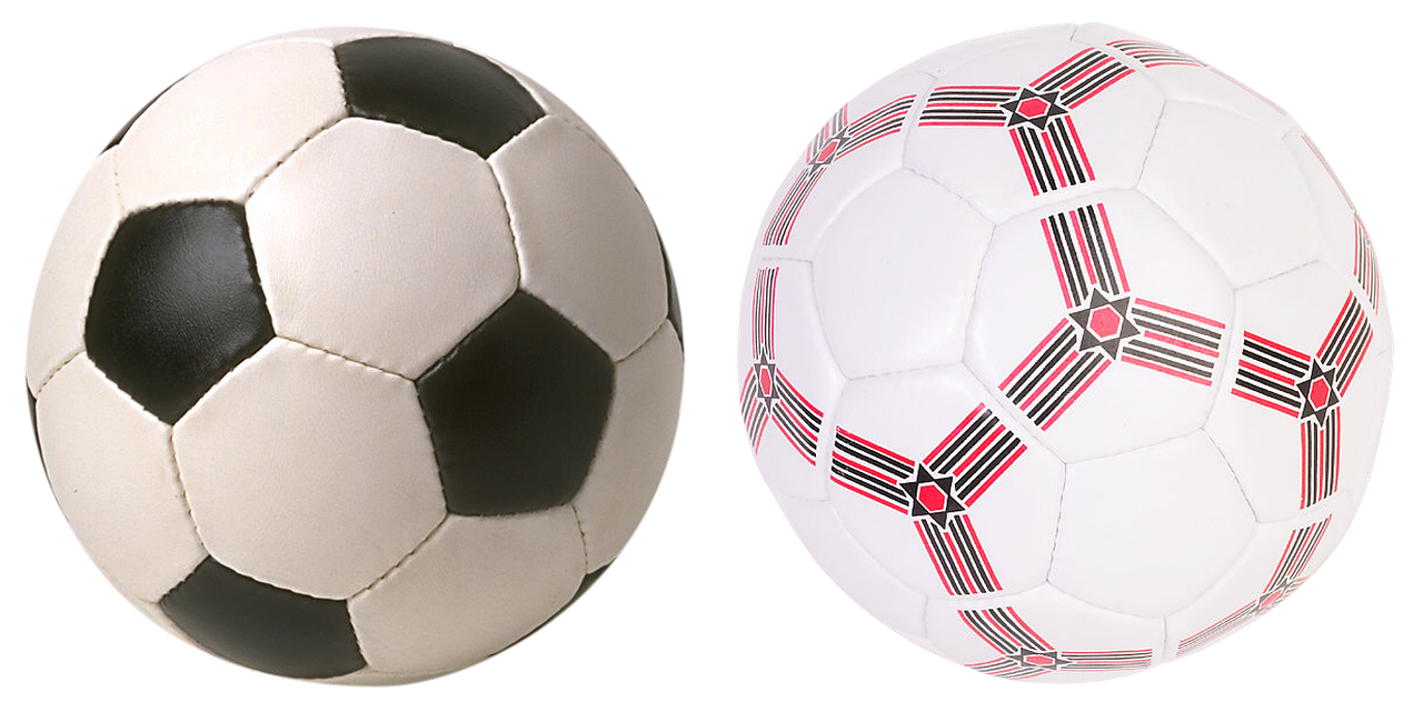 Classicand Modern Soccer Balls PNG Image