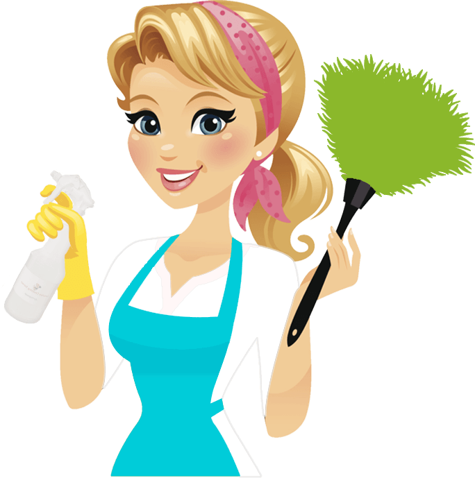 Cleaning Service Cartoon Character.png PNG Image