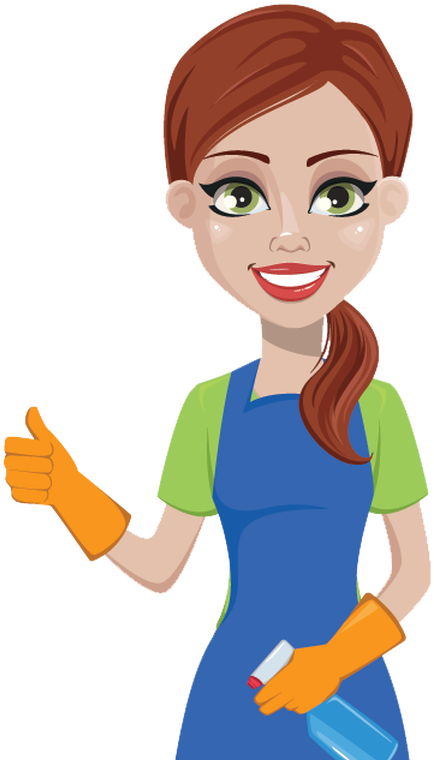 Cleaning Service Professional Cartoon PNG Image