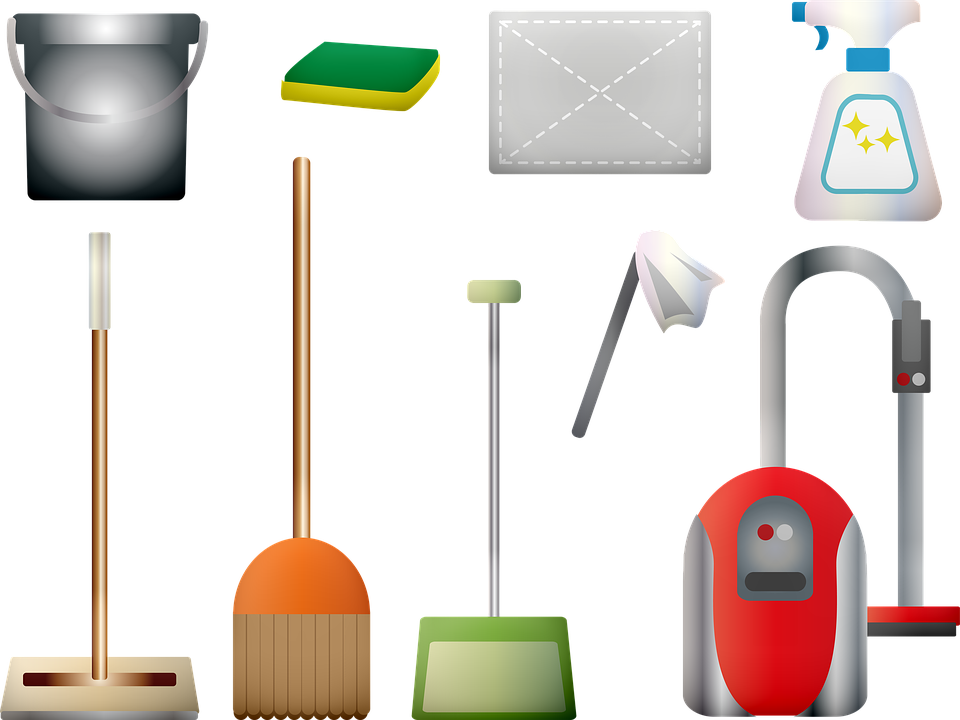 Cleaning Supplies Vector Illustration PNG Image