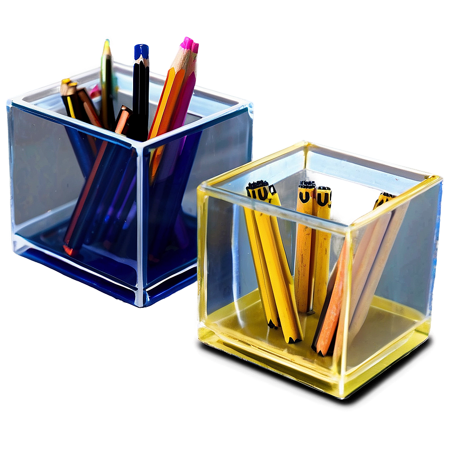 Clear Acrylic Pencil Holder Png 06282024 PNG Image