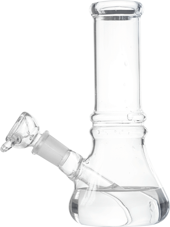 Clear Glass Bong PNG Image