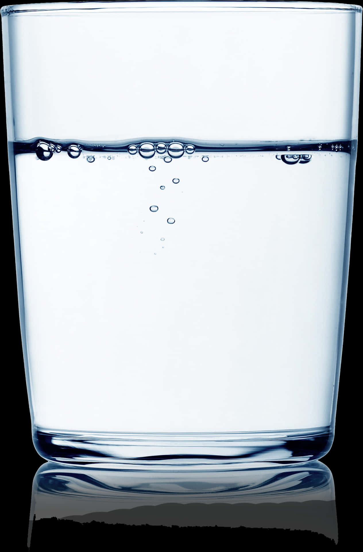 Clear Glass Half Fullof Water PNG Image