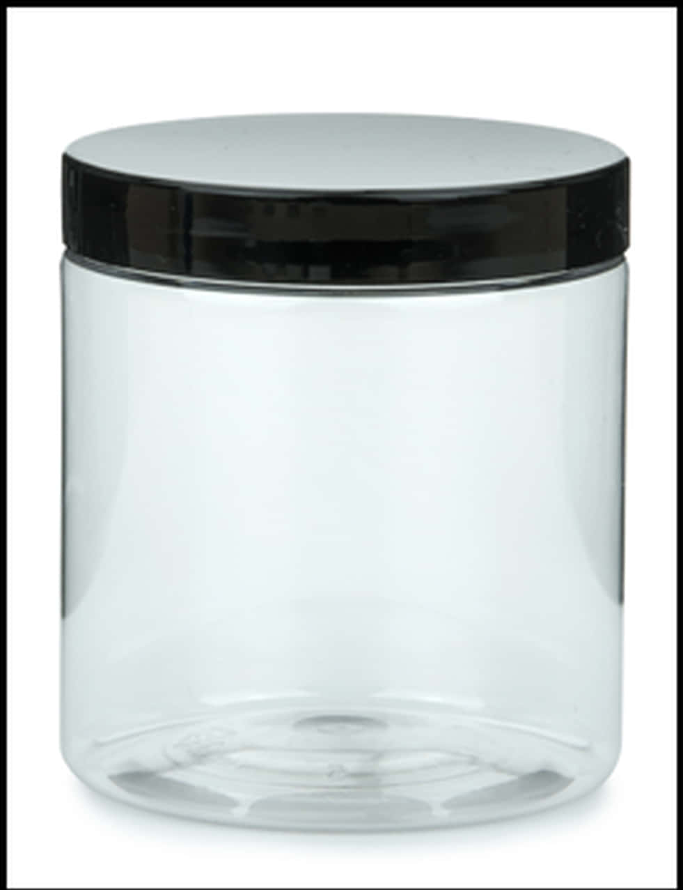 Clear Glass Jarwith Black Lid PNG Image