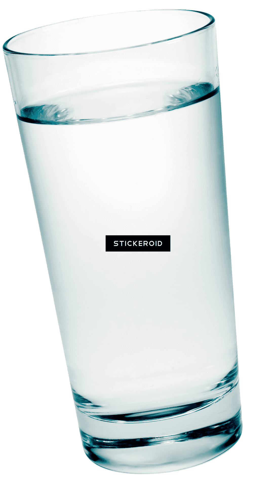 Clear Glass Water Half Full PNG Image