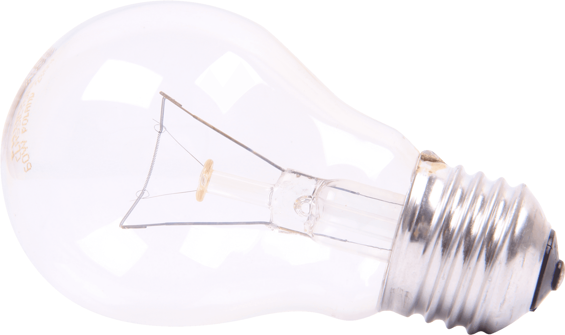 Clear Incandescent Bulb Isolated PNG Image