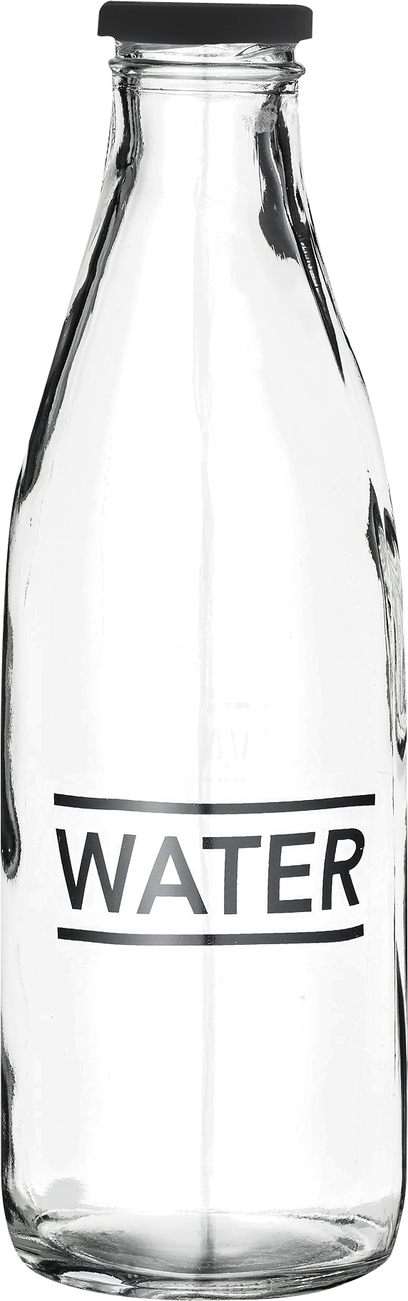 Clear Water Bottle Label PNG Image