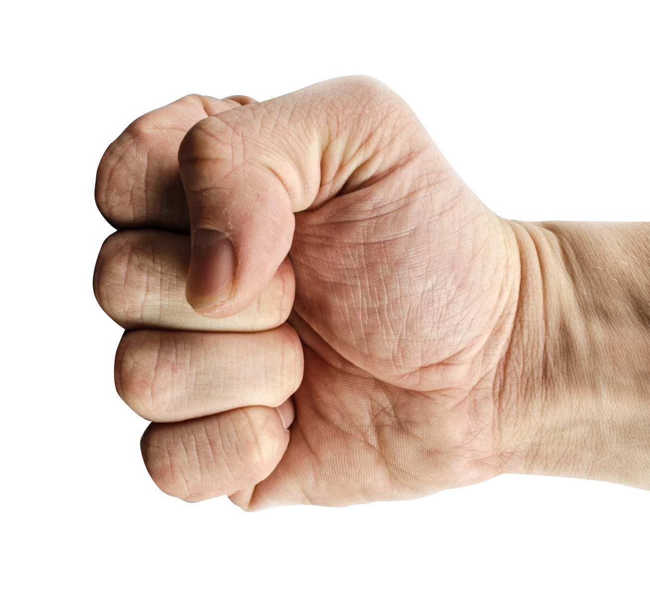 Clenched Fist Isolated Background.png PNG Image