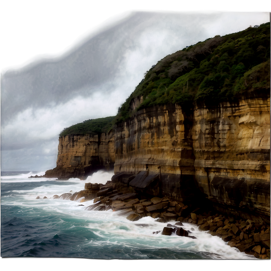 Cliff In Stormy Weather Png 06122024 PNG Image