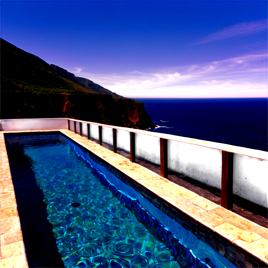 Cliffside Swimming Pool Png 3 PNG Image