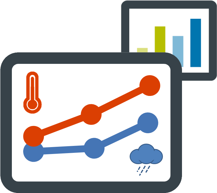 Climate Change Data Visualization PNG Image