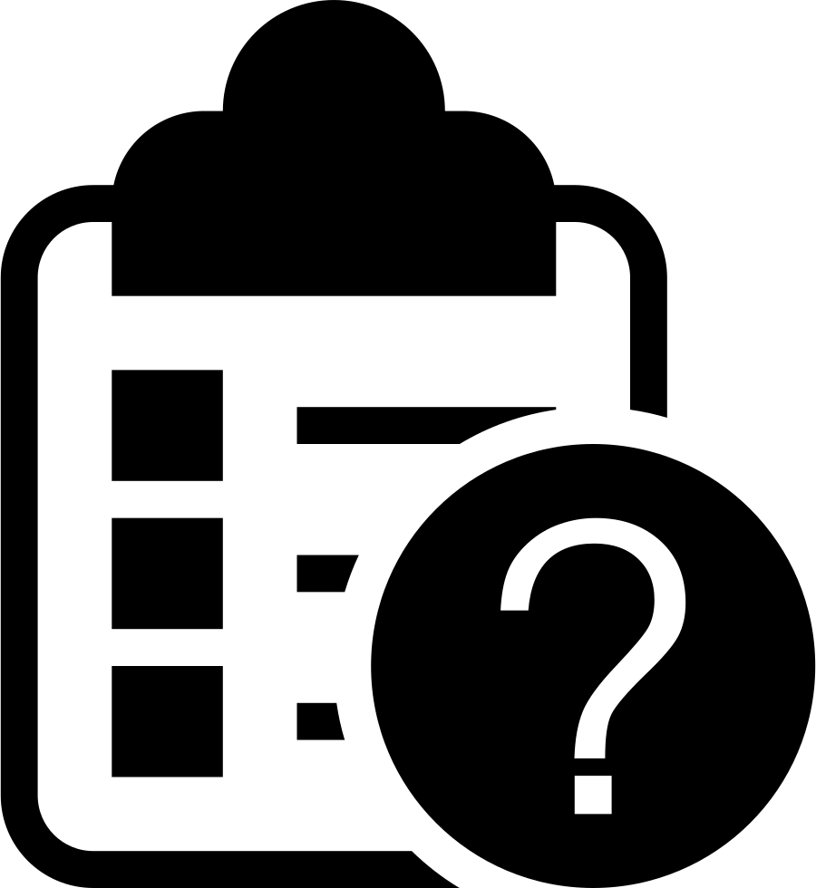 Clipboard Question Mark Icon PNG Image