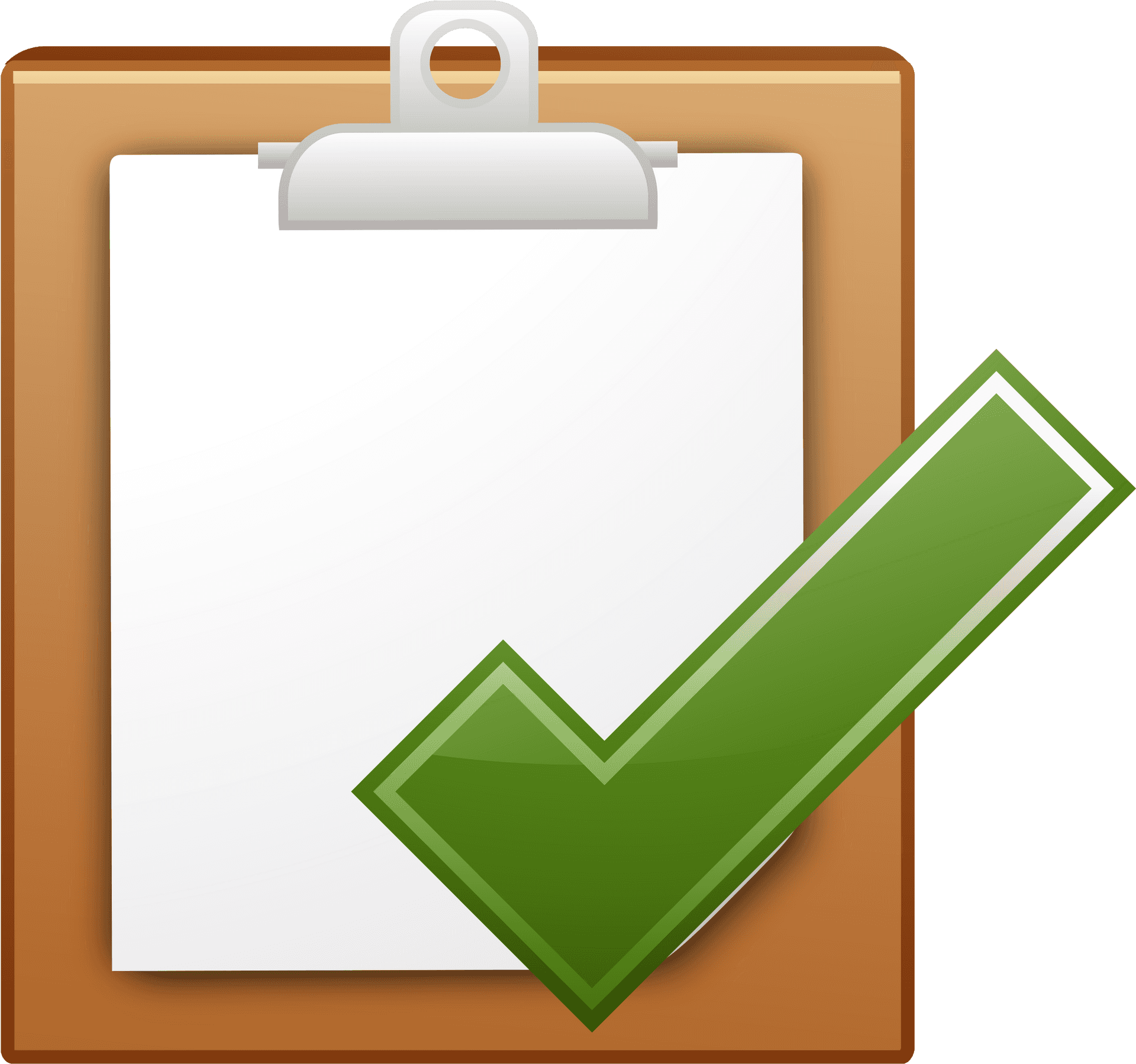 Clipboard With Green Check Mark PNG Image