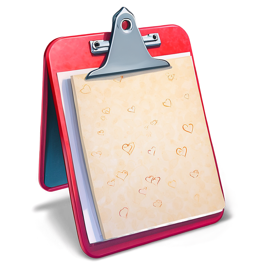 Clipboard With Heart Png Uev85 PNG Image