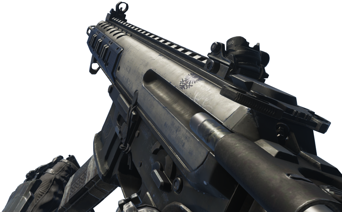 Close Up Assault Rifle Sky Background PNG Image