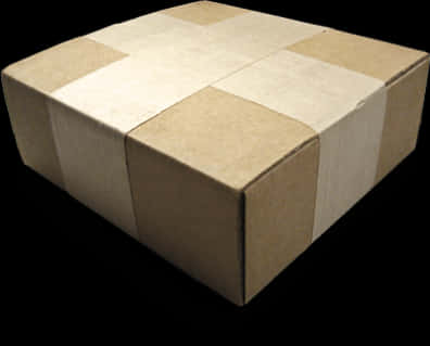 Closed Cardboard Boxon Black Background PNG Image