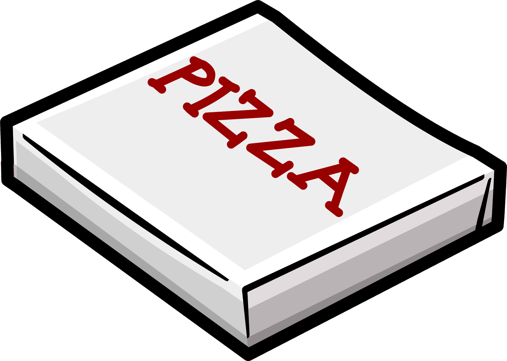 Closed Pizza Box Illustration PNG Image