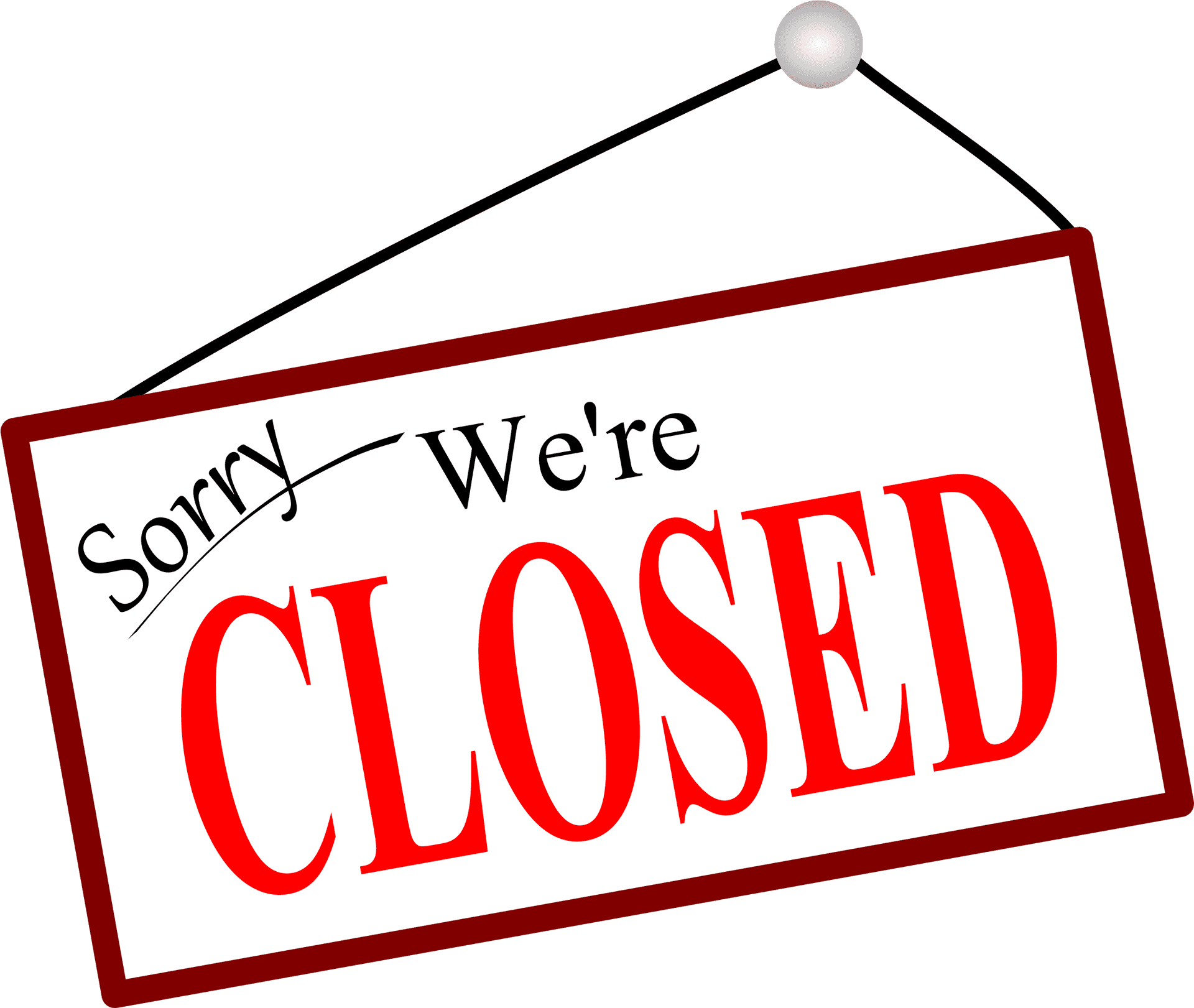 Closed Sign Illustration PNG Image