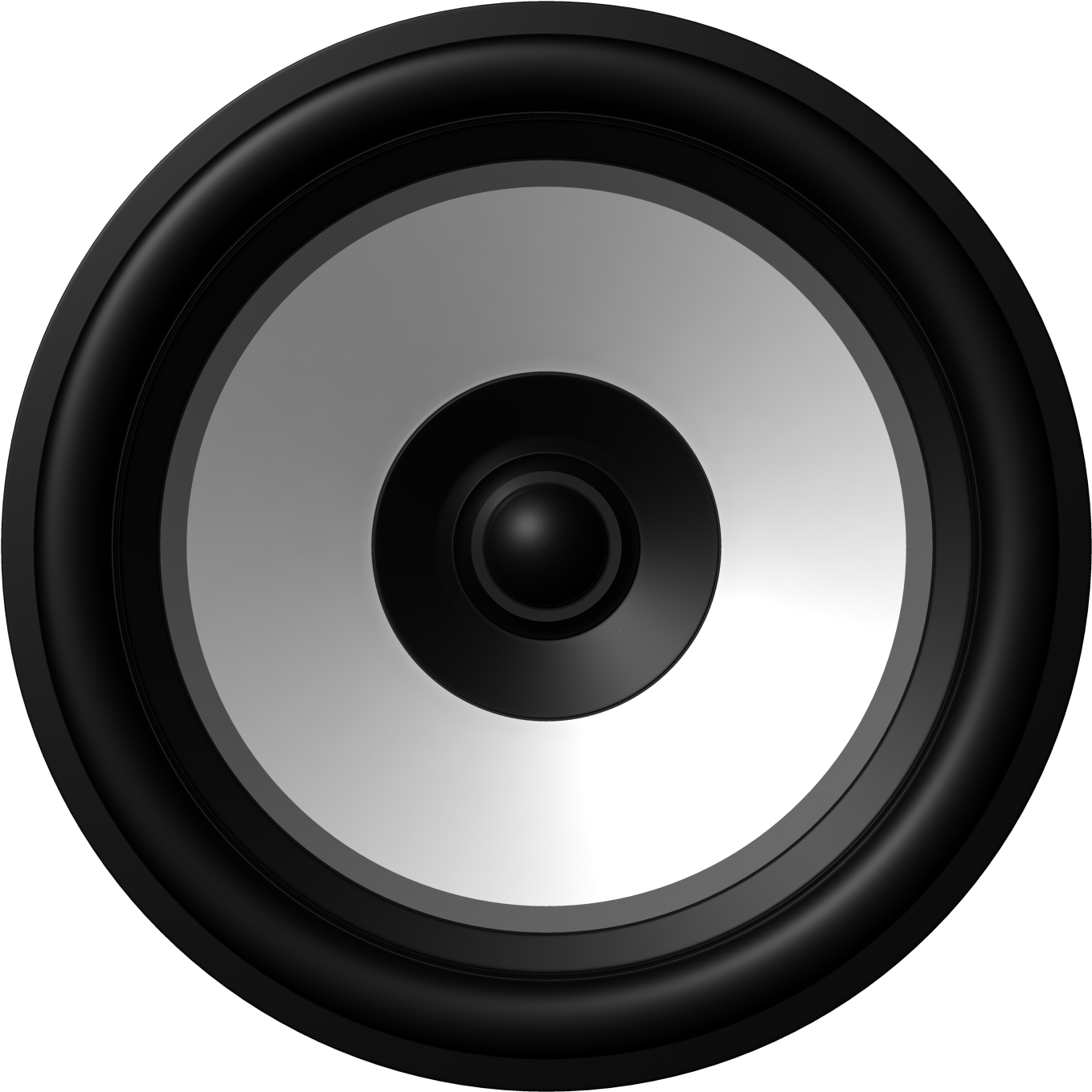 Closeup Black Speaker Driver PNG Image